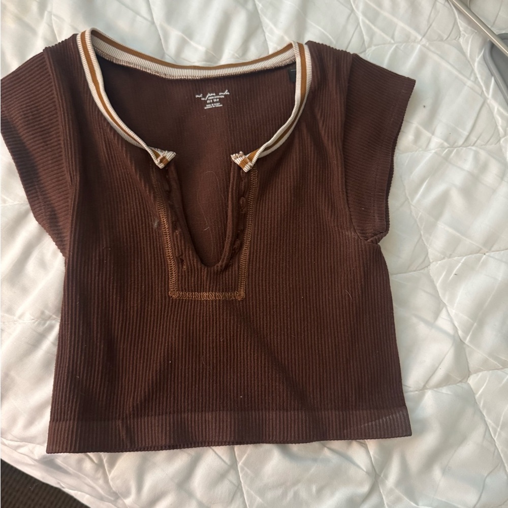 Urban Outfitters Brown Crop Top